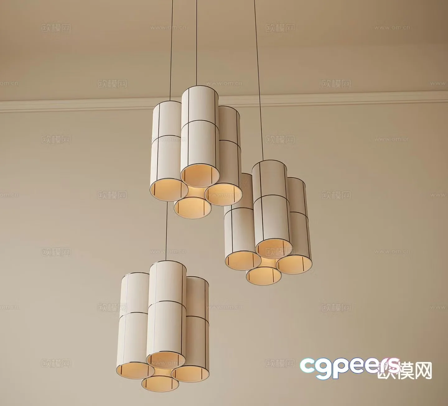 Modern chandelier 3d model