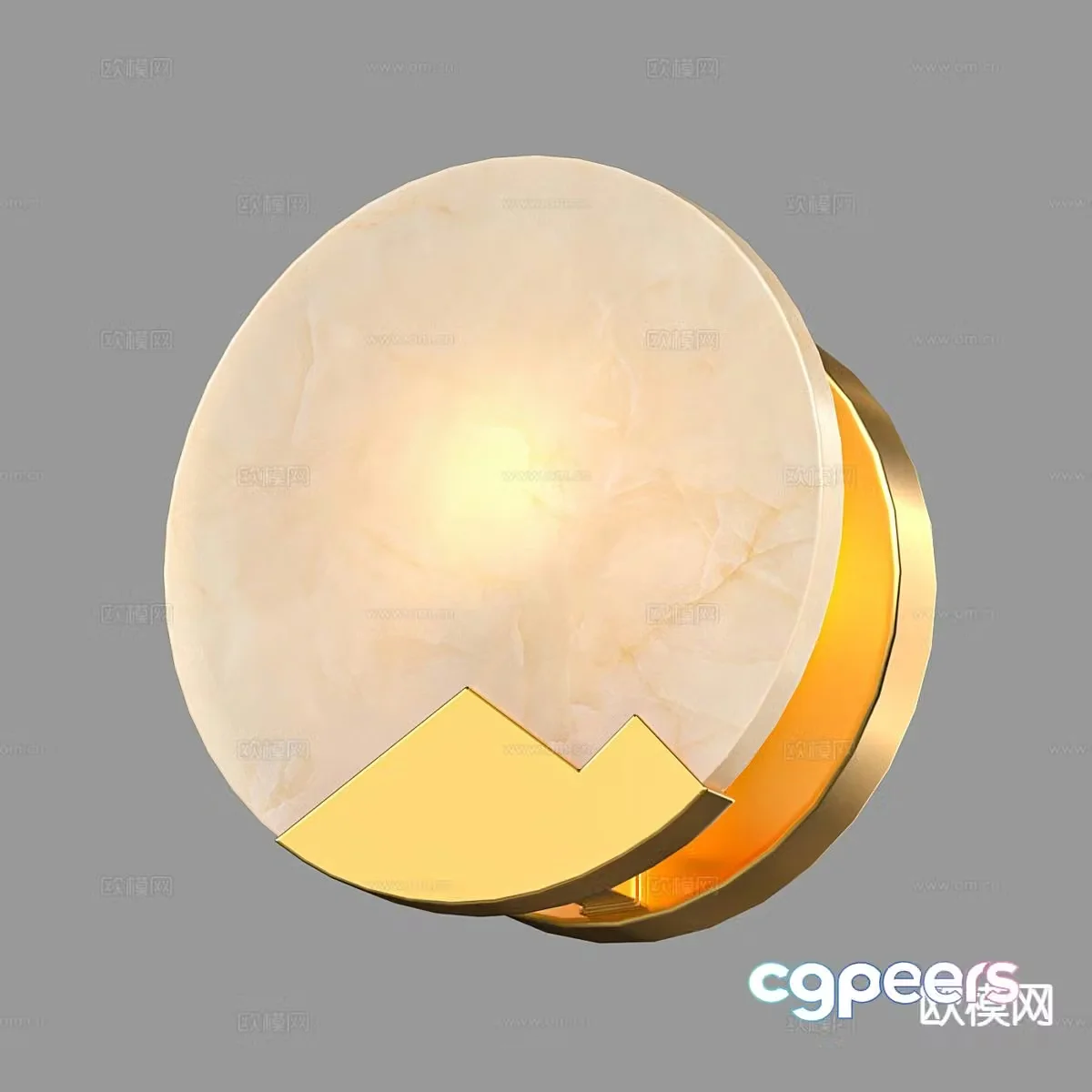 Light luxury wall lamp round wall lamp 3d model