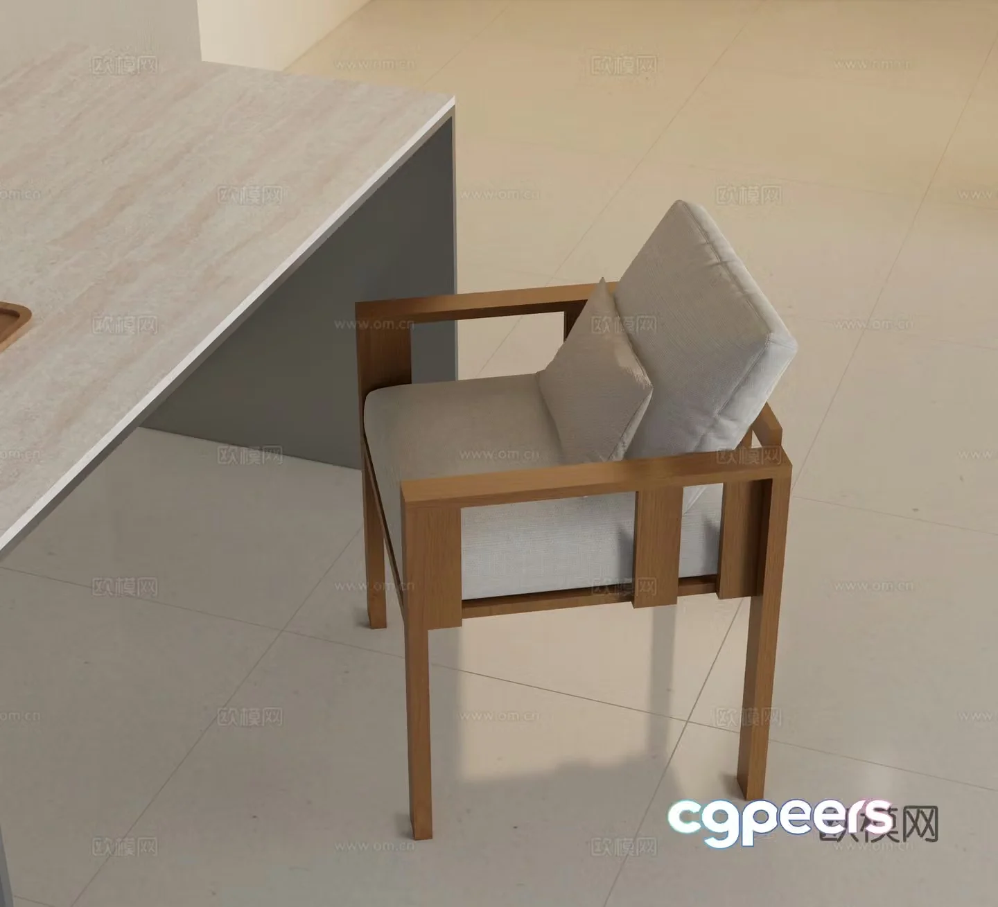 Modern new Chinese dining chair New Chinese dining chair 3D model