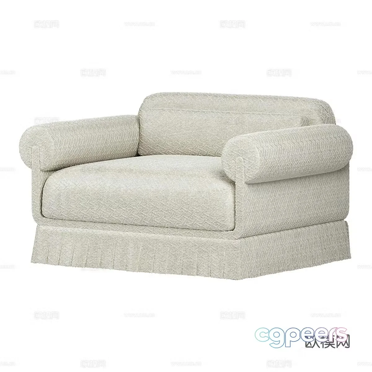 Modern single sofa leisure sofa 3d model