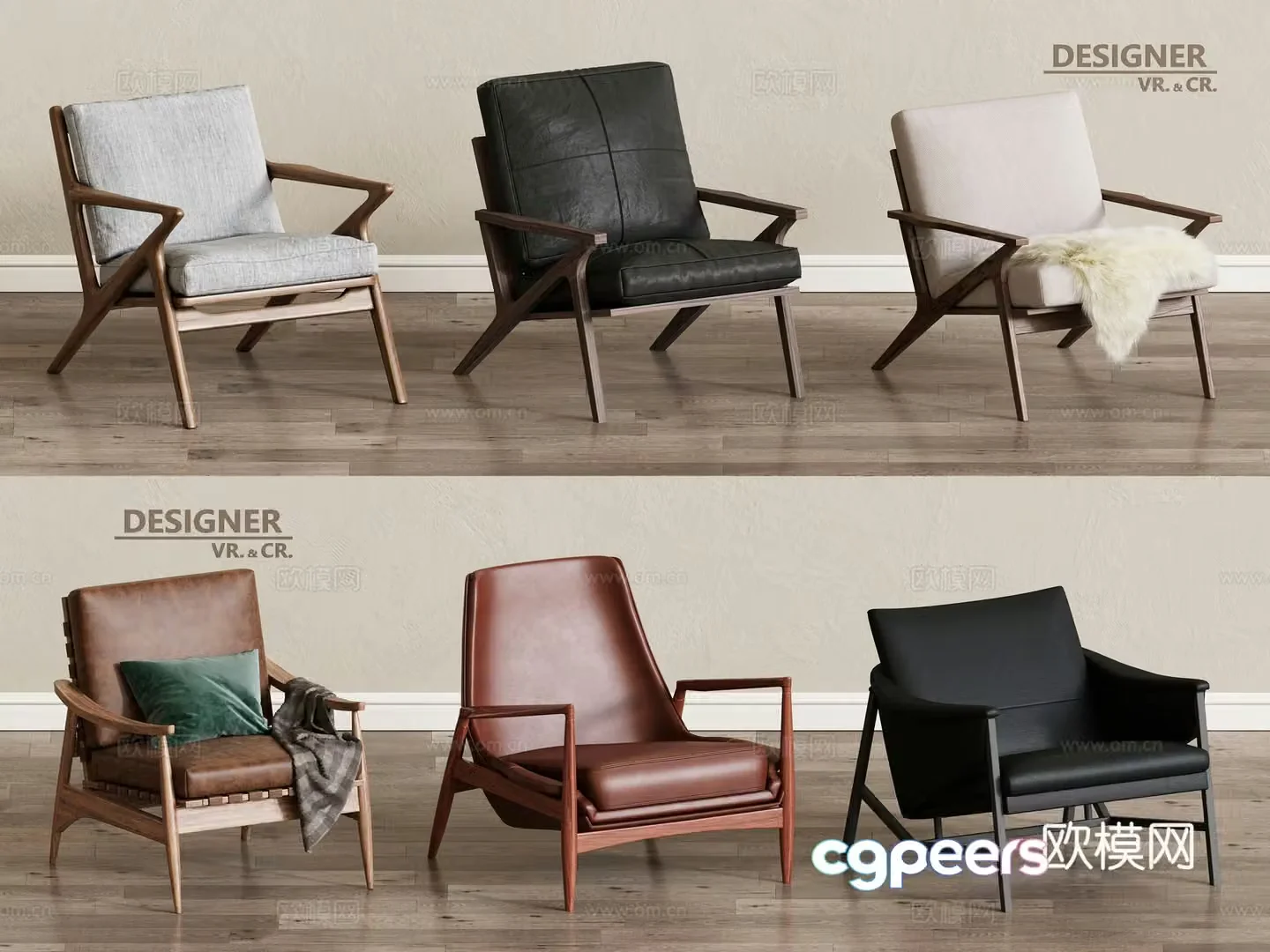 Modern leisure chair sofa chair 3d model