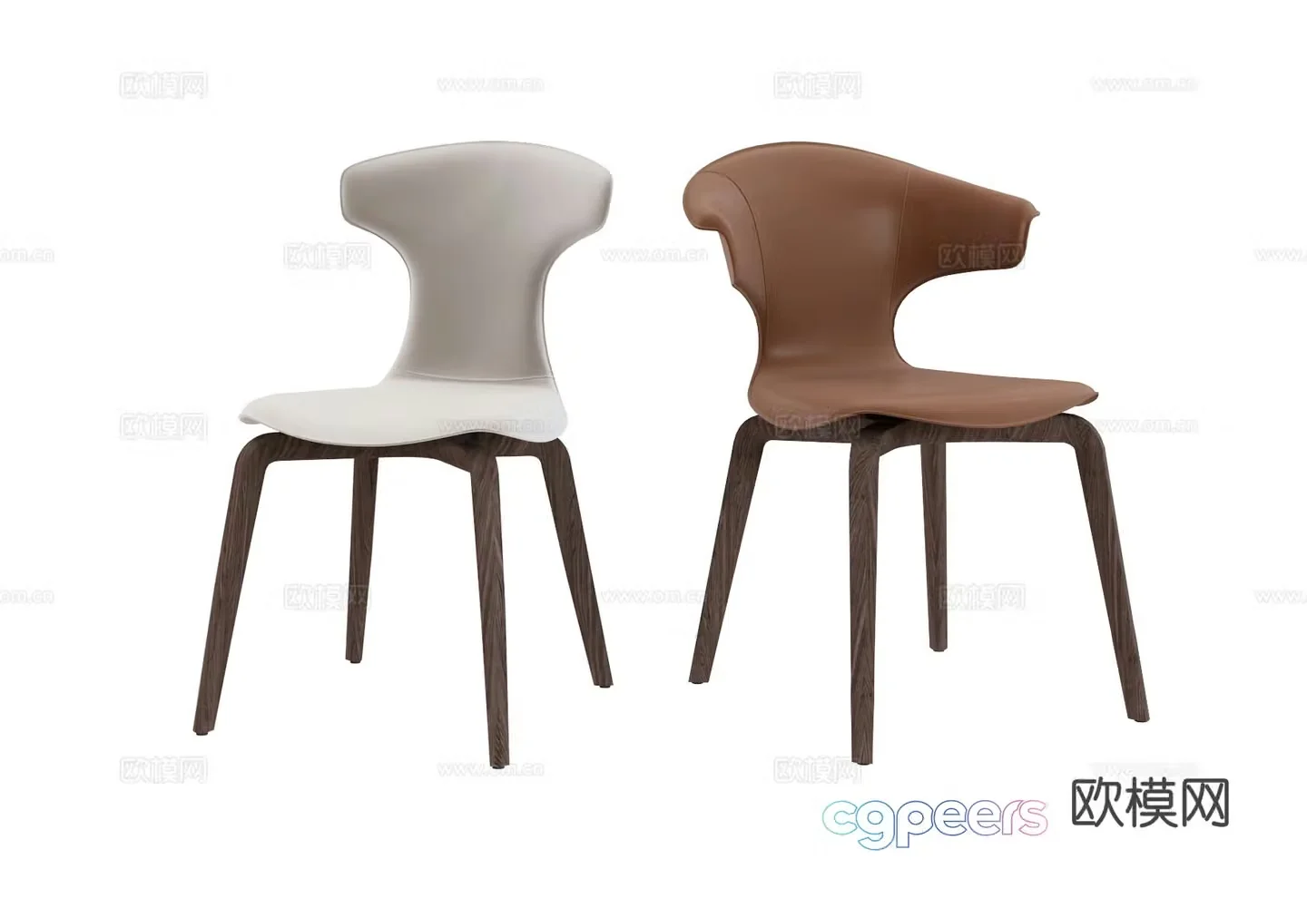 Poltrona Frau Montera Dining Chair 3d Model