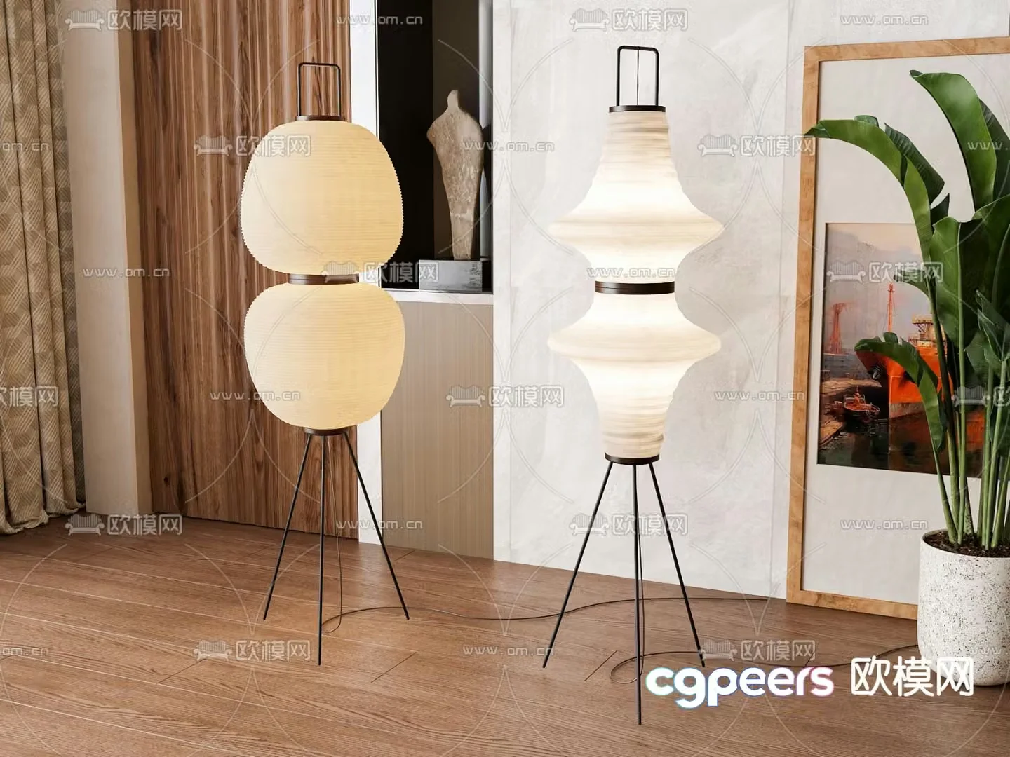 Wai Sad Floor Lamp 3D Model