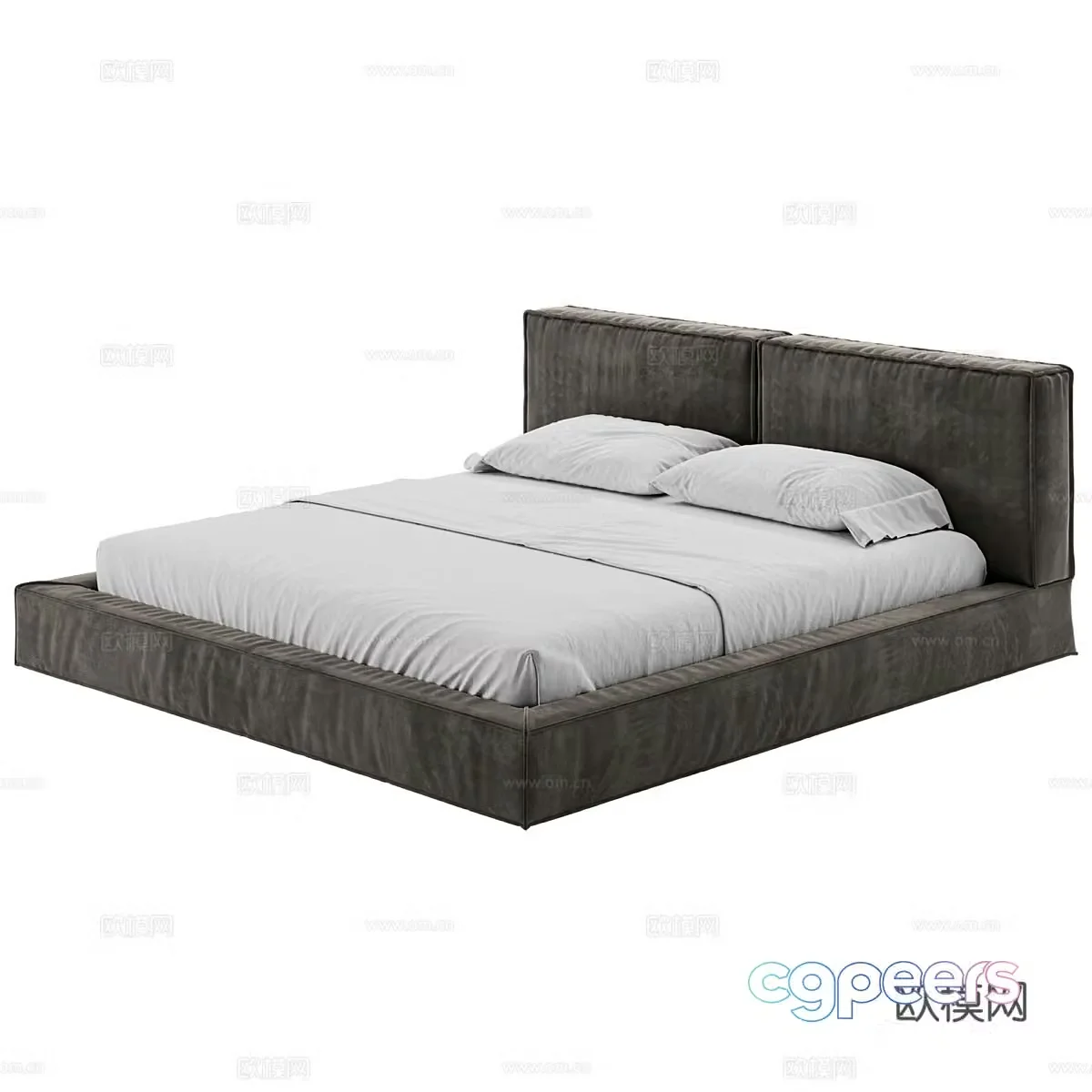 Modern simple double bed Double bed Simple bed Double bed 3d model