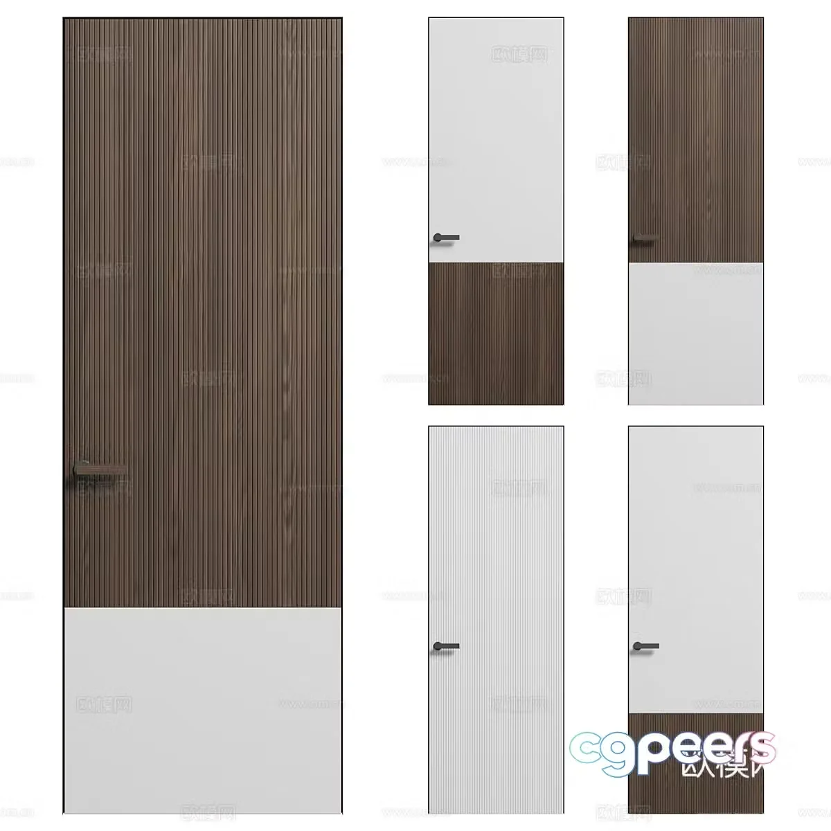Modern Italian Volhovec borderless minimalist door 3D model