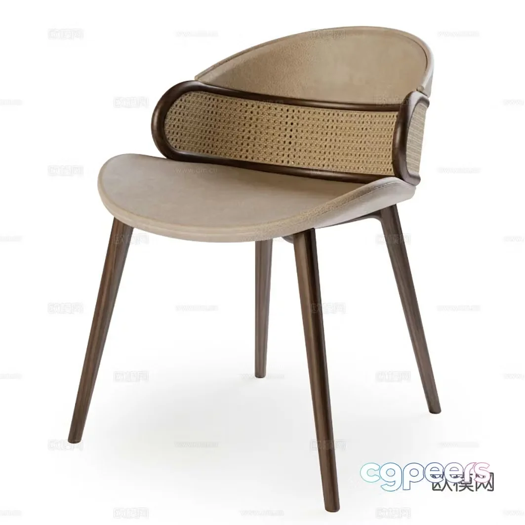 Wasabi style single chair B&B single chair B&B leisure chair Rattan single chair Rattan casual chair Rattan casual chair Rattan casual chair Rattan 3D model