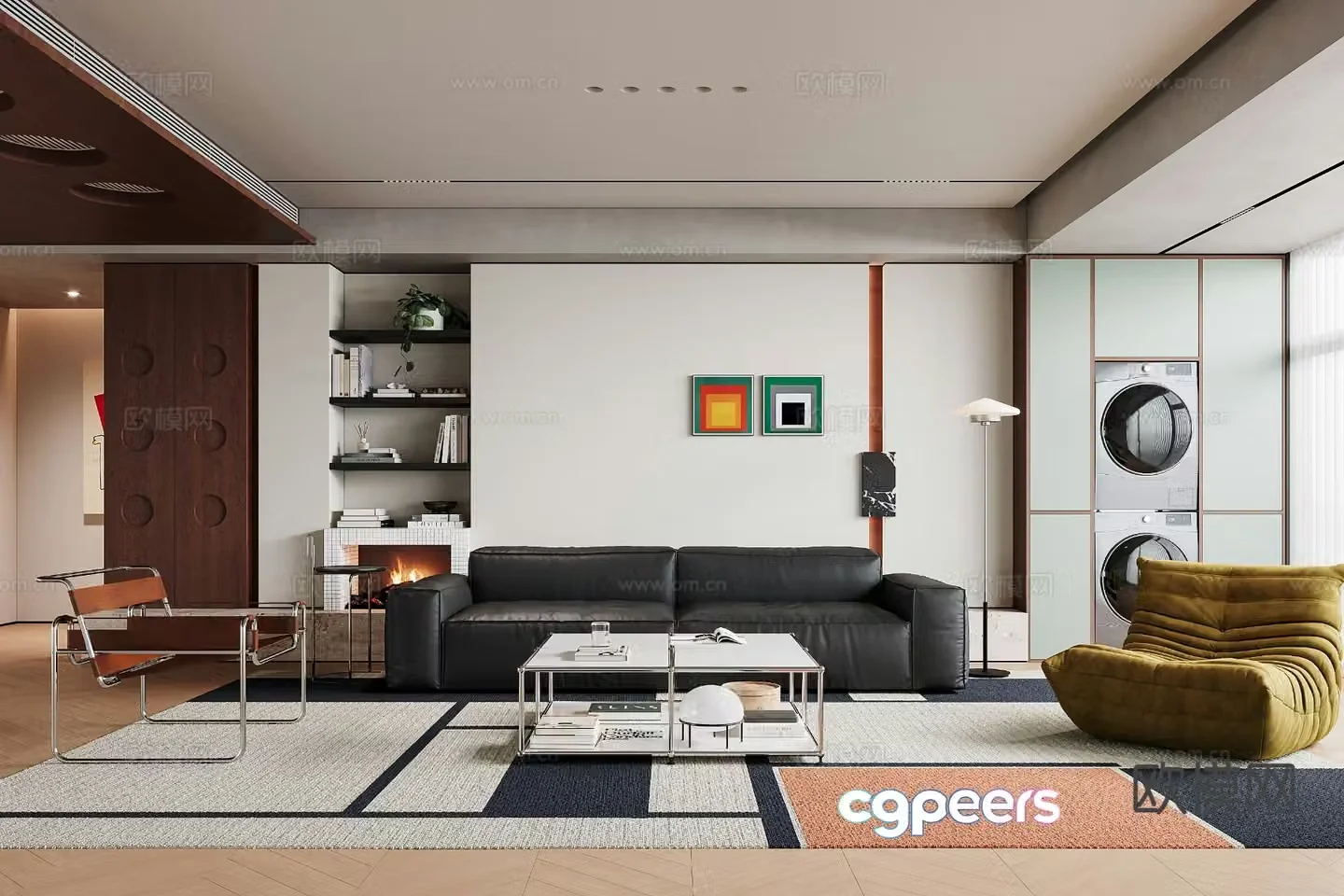 Modern living room 3d model