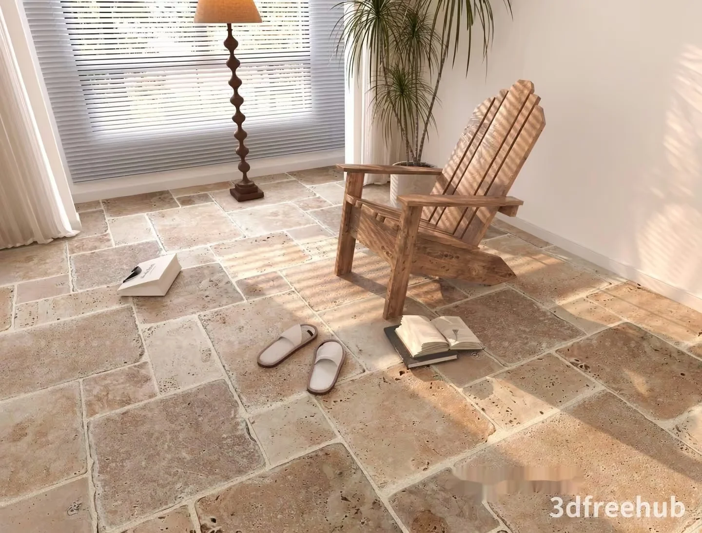A Wooden Chair 3D Model – 22927 – VRAY Render