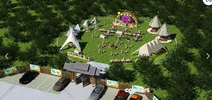 A 3D Rendering Of A Festival Or Event 3D Model – 18796 – VRAY Render