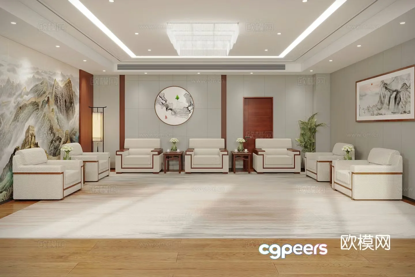 Reception room 3d model