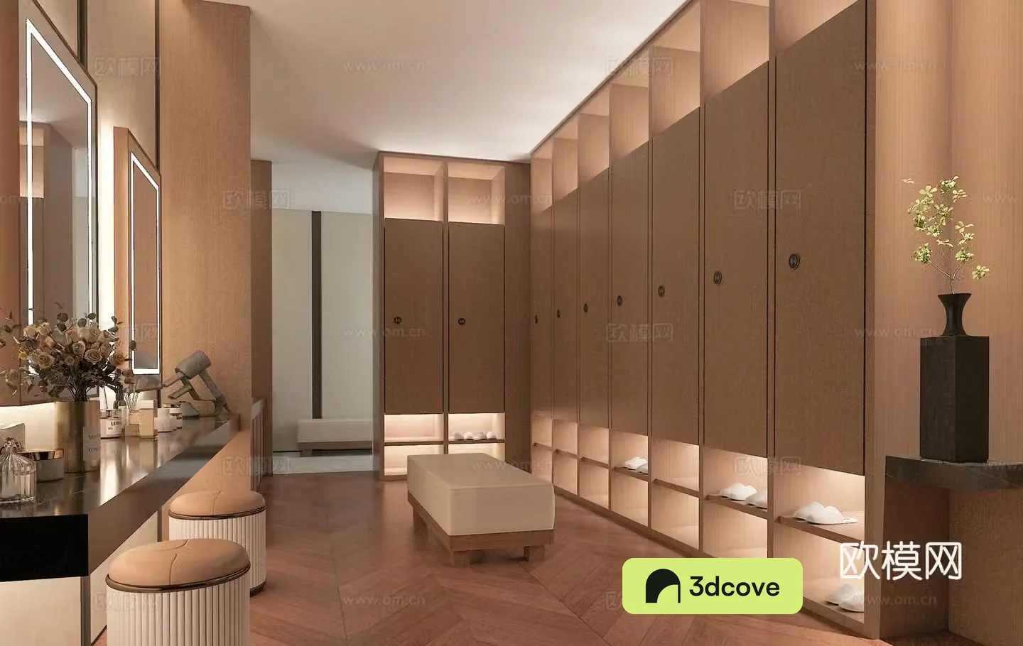 Modern dressing room powder room