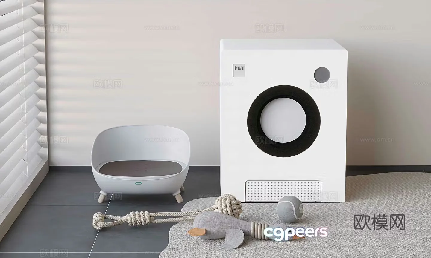 Cat nest cat sleeping sofa fully automatic cat litter box 3D model