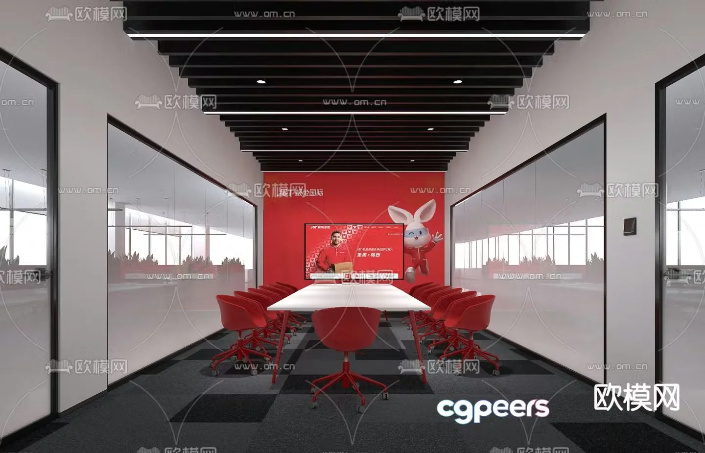 Conference room conference hall 3d model