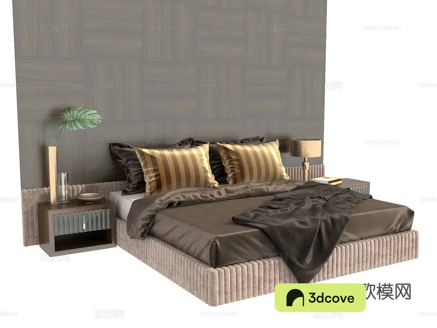 Light luxury double bed bedside table