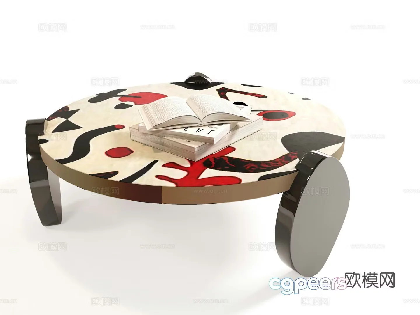 HOmmes round coffee table simple coffee table 3d model