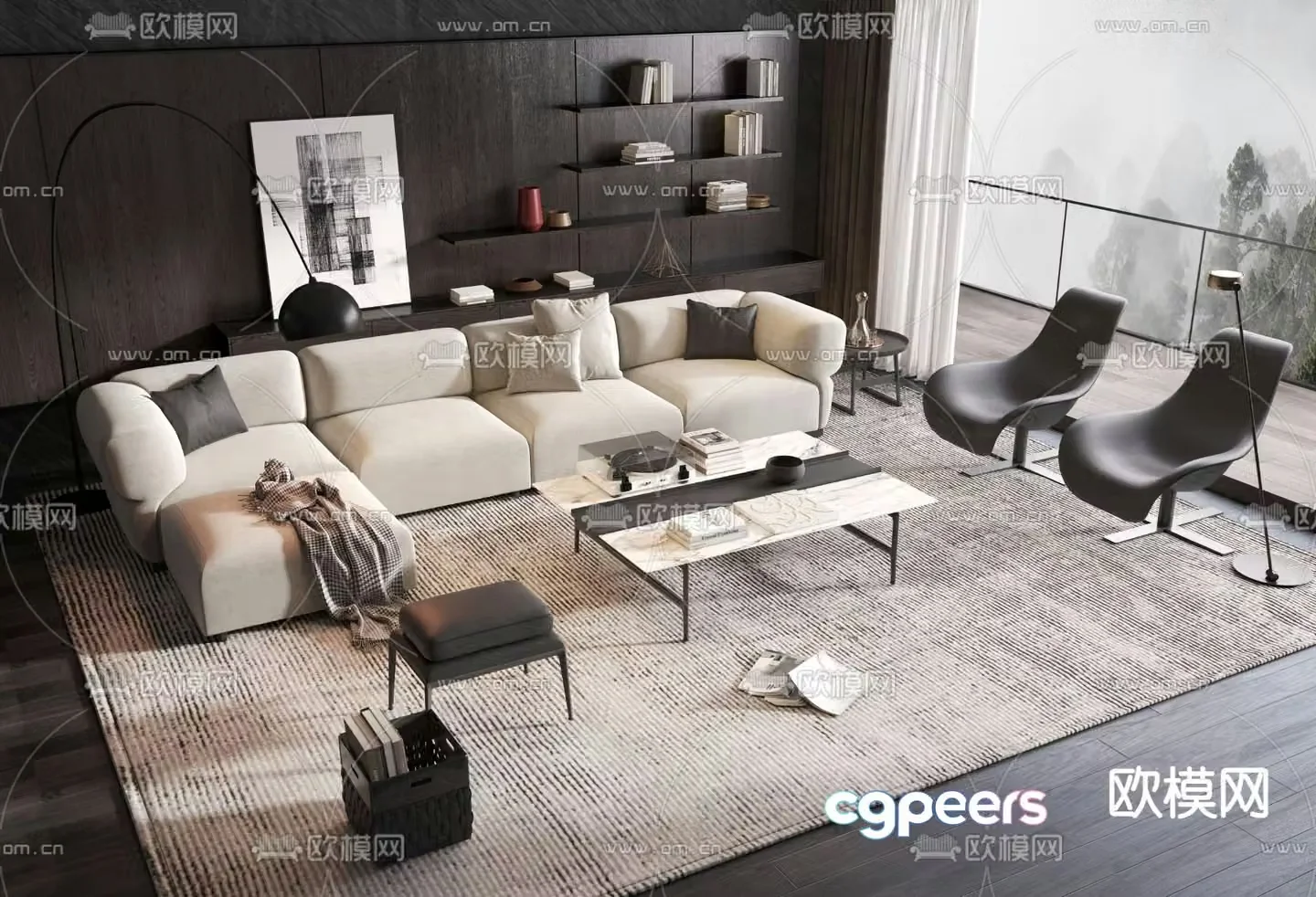 B&B Italia modular sofa 3d model