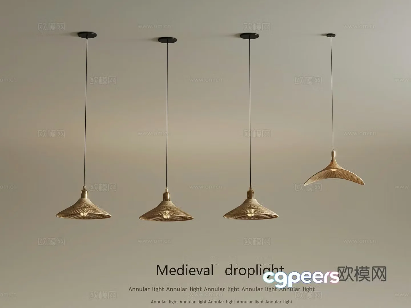 Wasabi wind chandelier 3d model