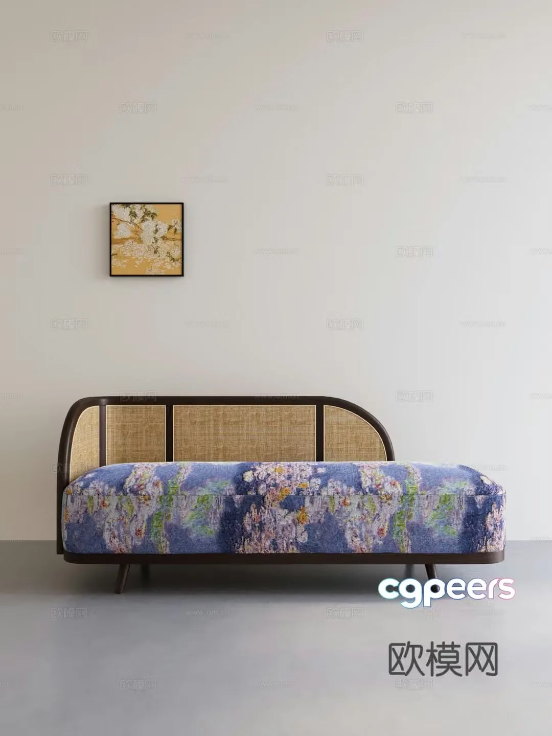 Modern medieval chaise longue 3d model