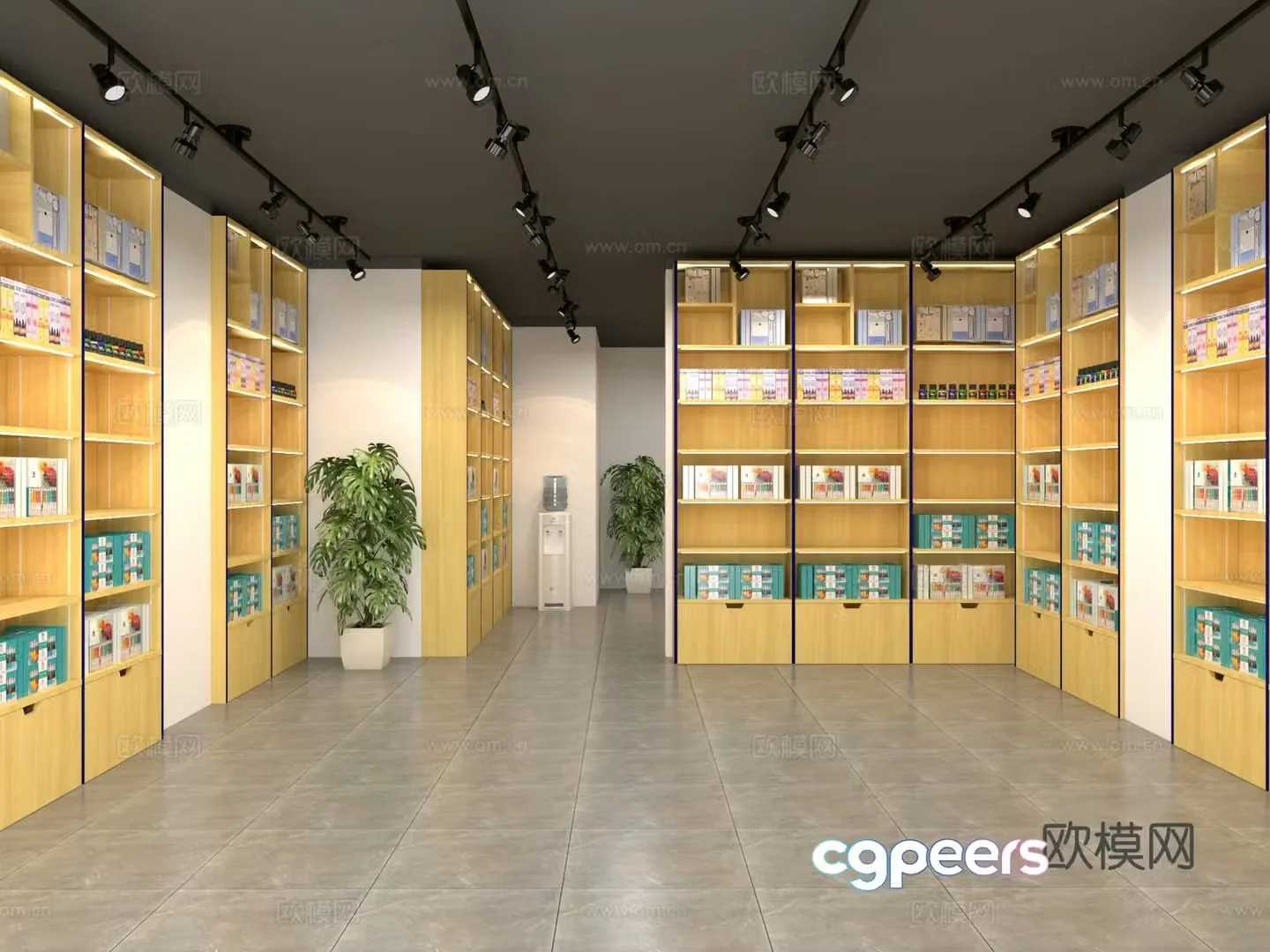 Modern stationery store 3d model