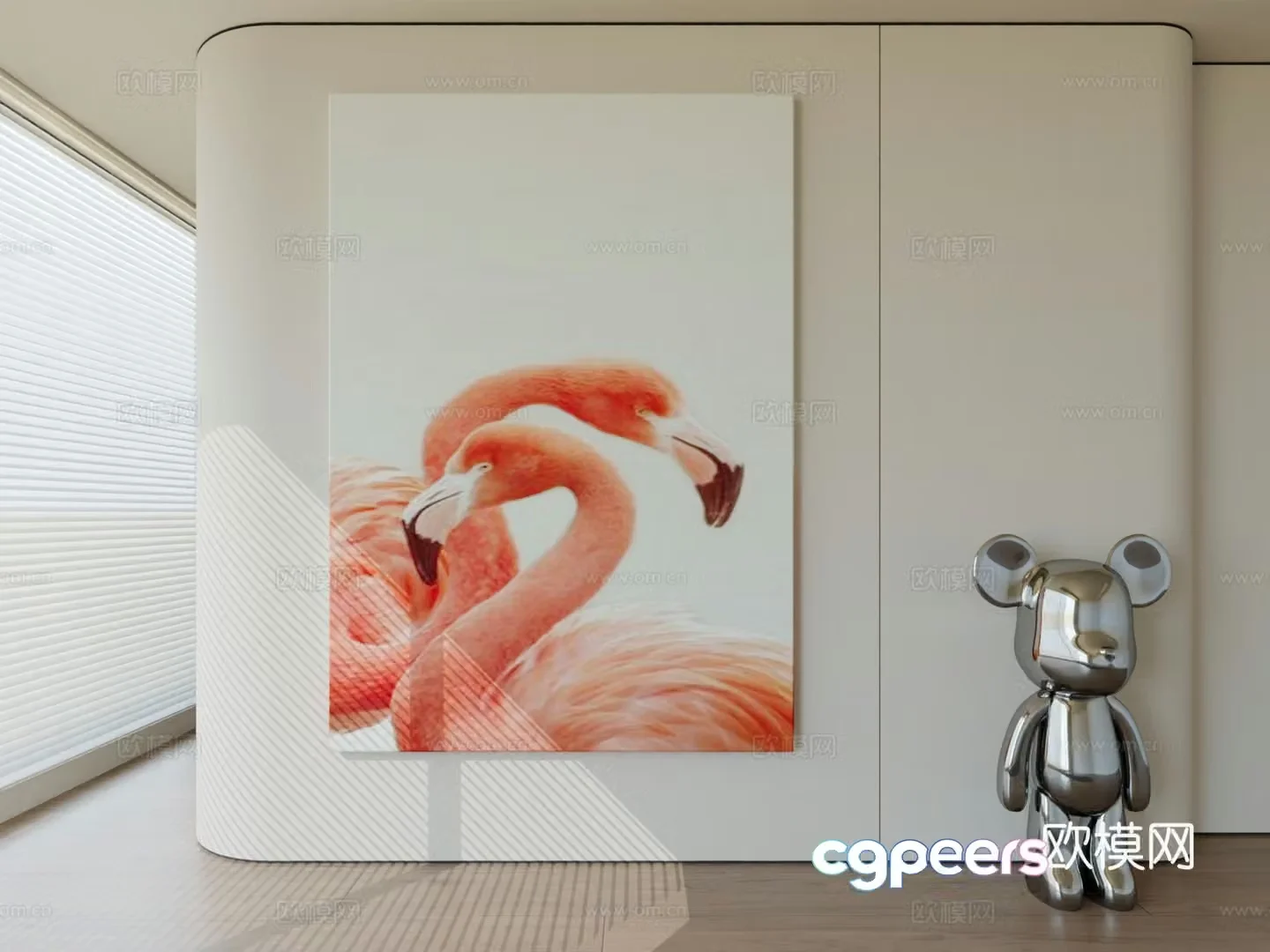 Modern minimalist hanging painting abstract art hanging painting 3d model