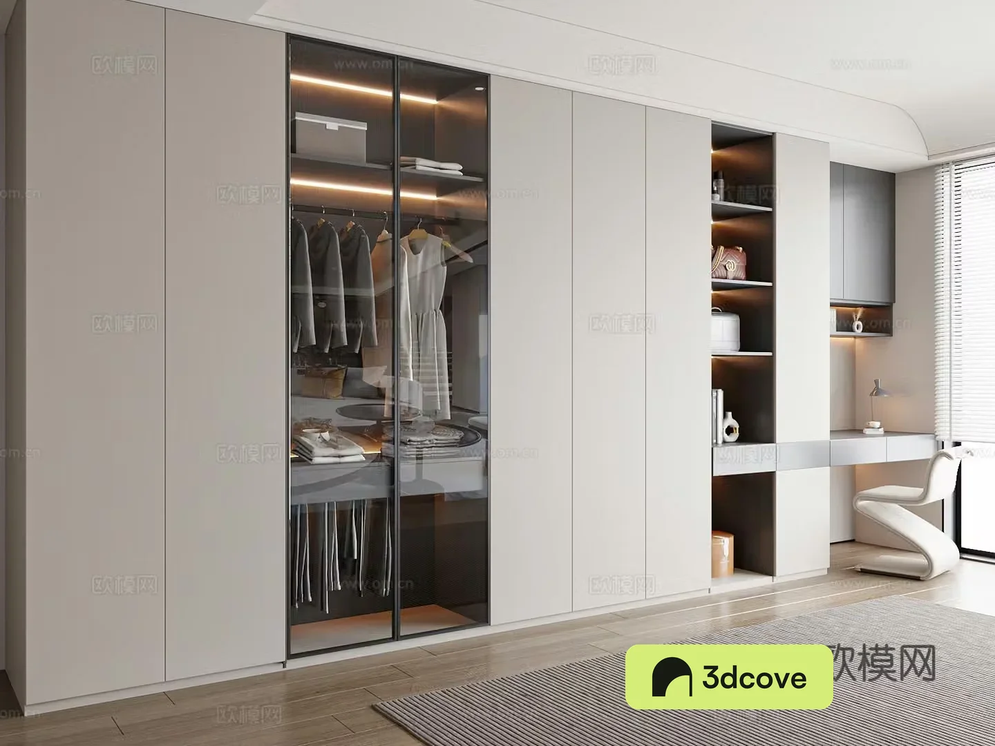 Modern wardrobe dressing table wardrobe