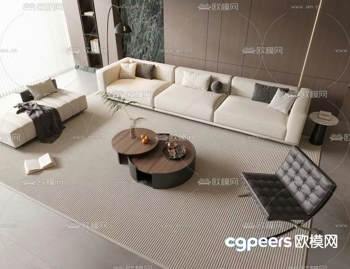 Wabi Sabi modular sofa 3d model