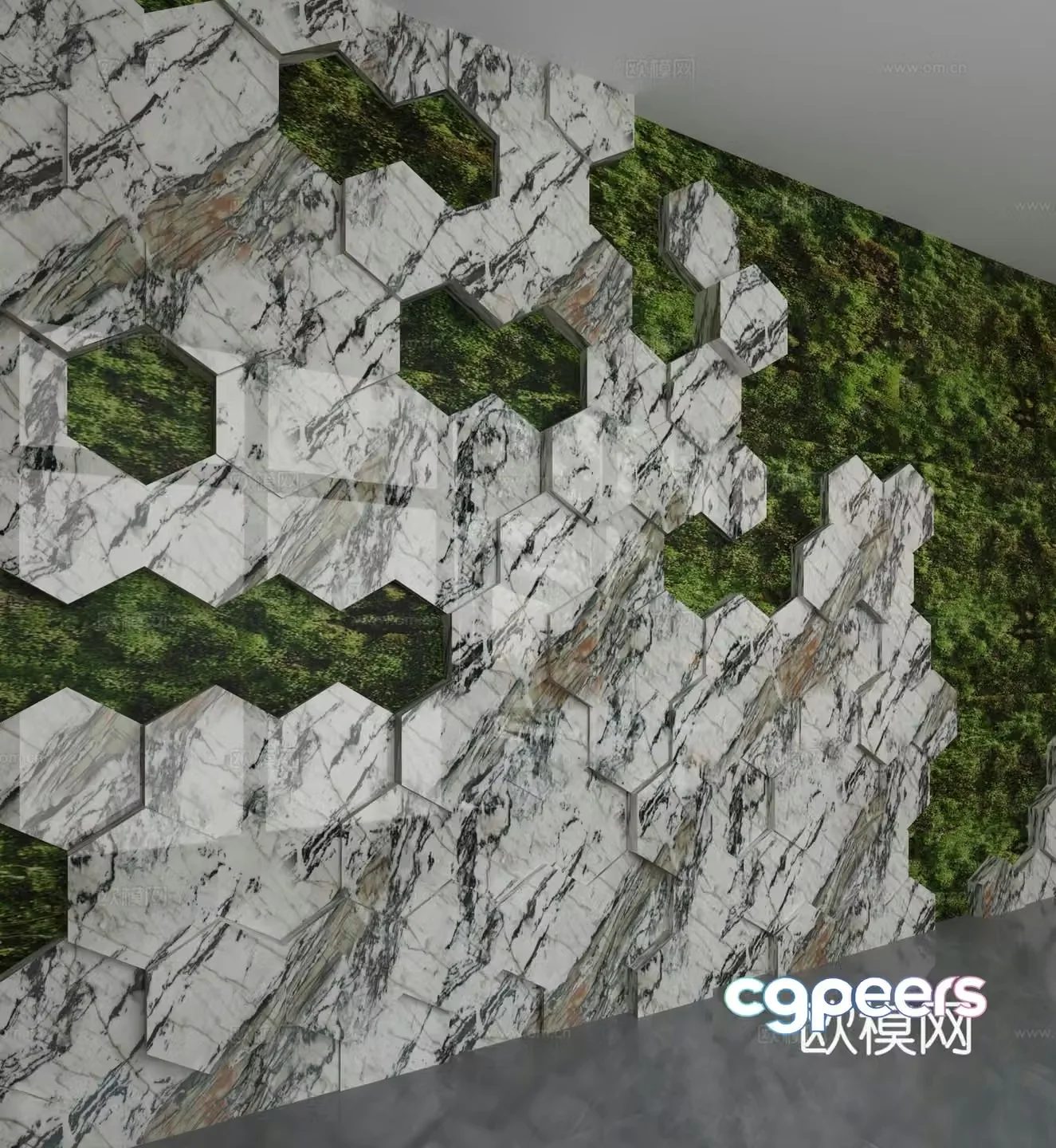 Modern background wall 3d model