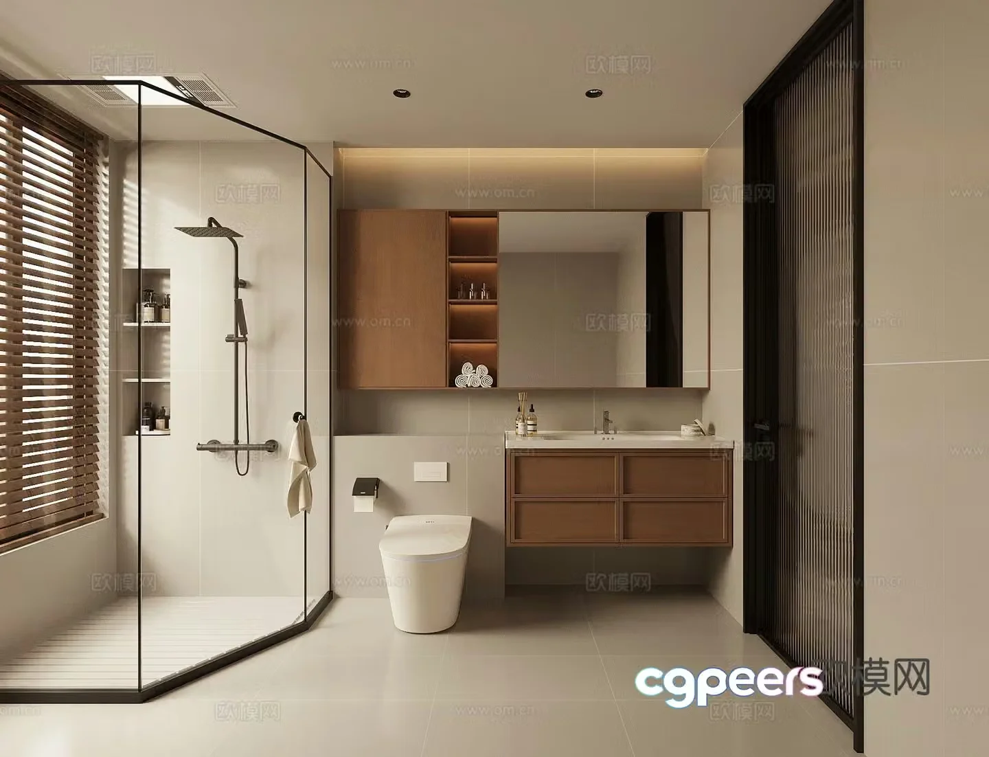 Medieval style bathroom bathroom 3d model