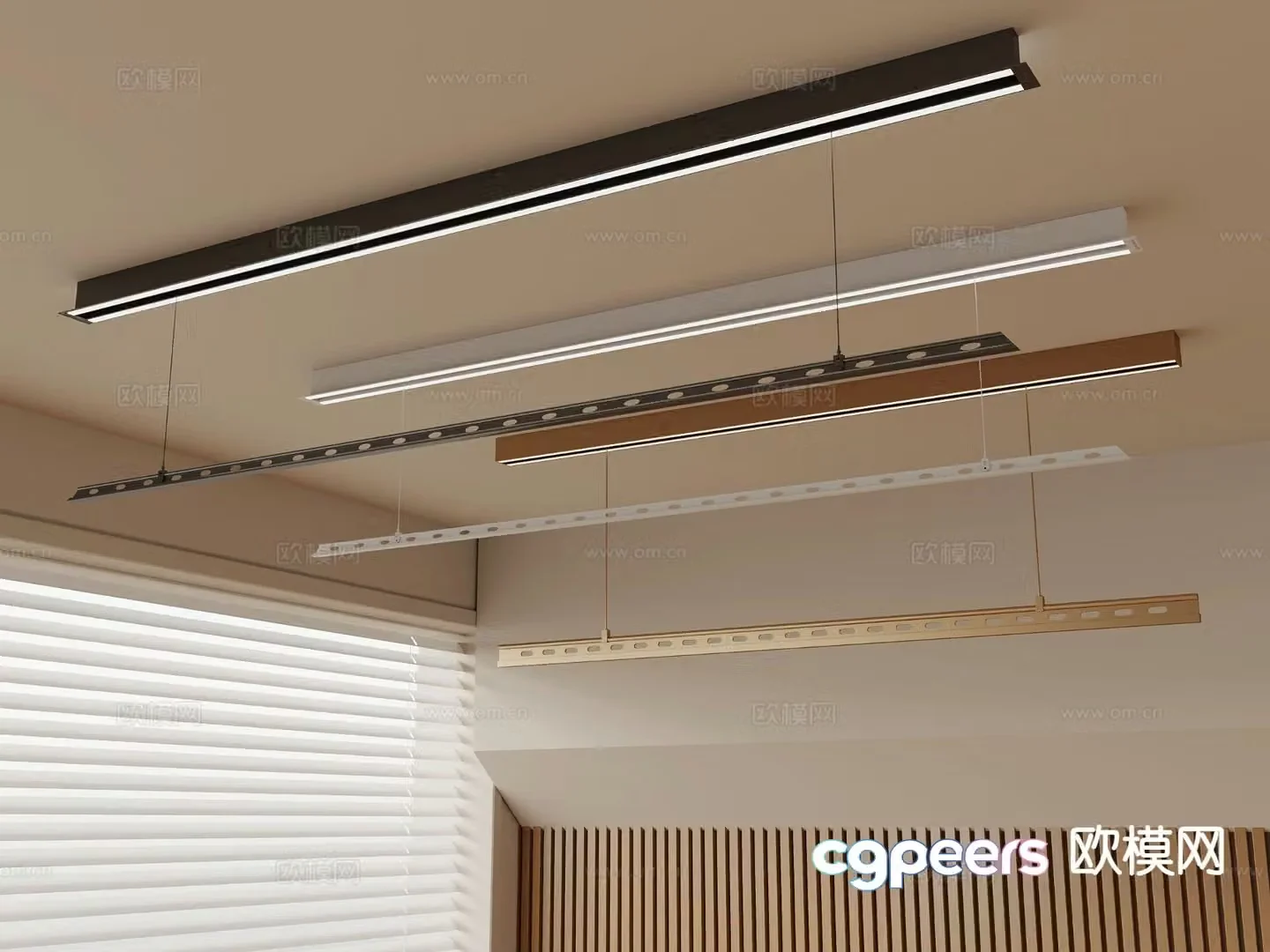 Clothes drying pole electric clothes drying rack 3d model