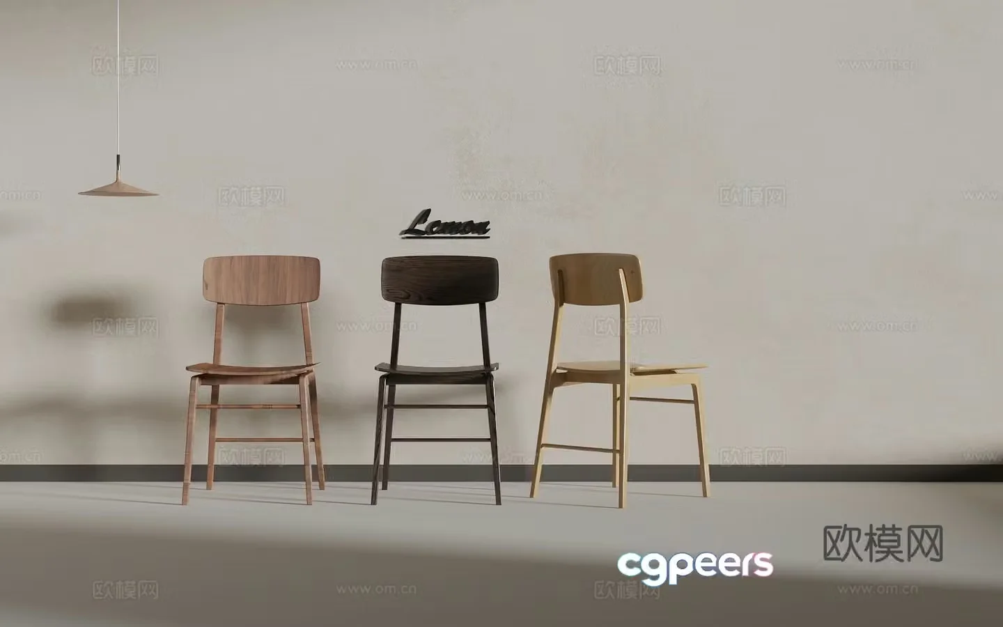 Log chair 3d model