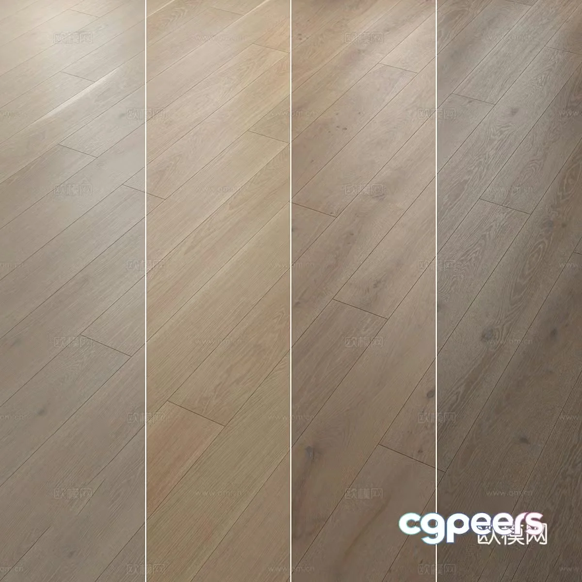 Modern Italian minimalist wood flooring material 3D model