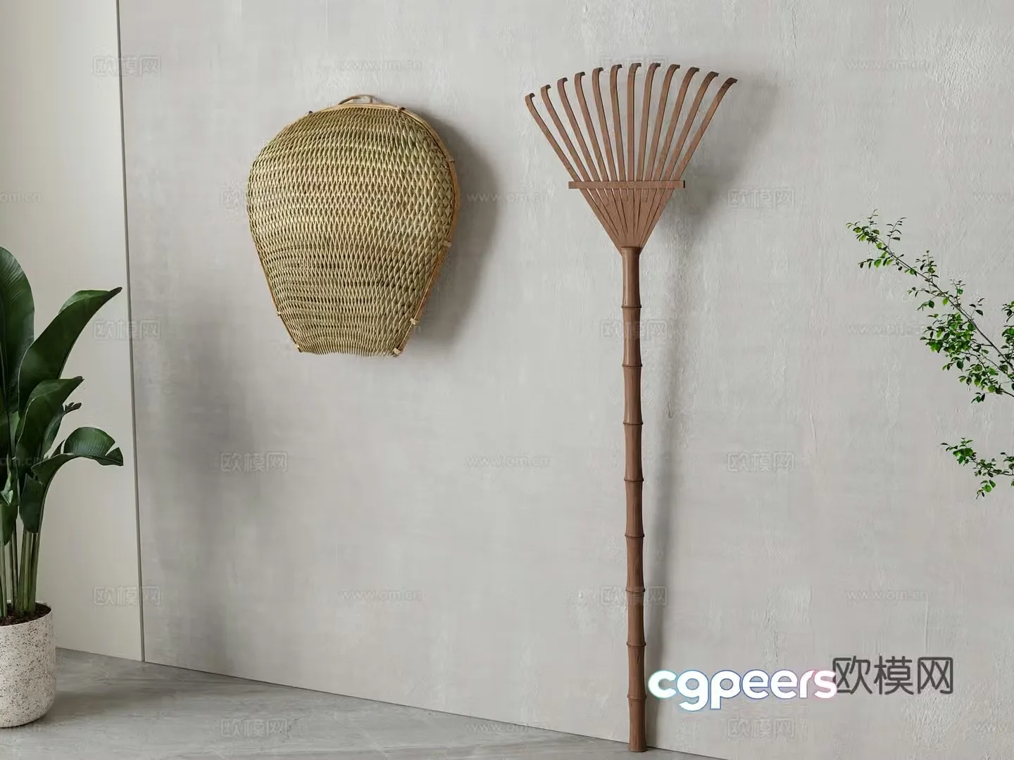 New Chinese farm tool ornaments 3D model