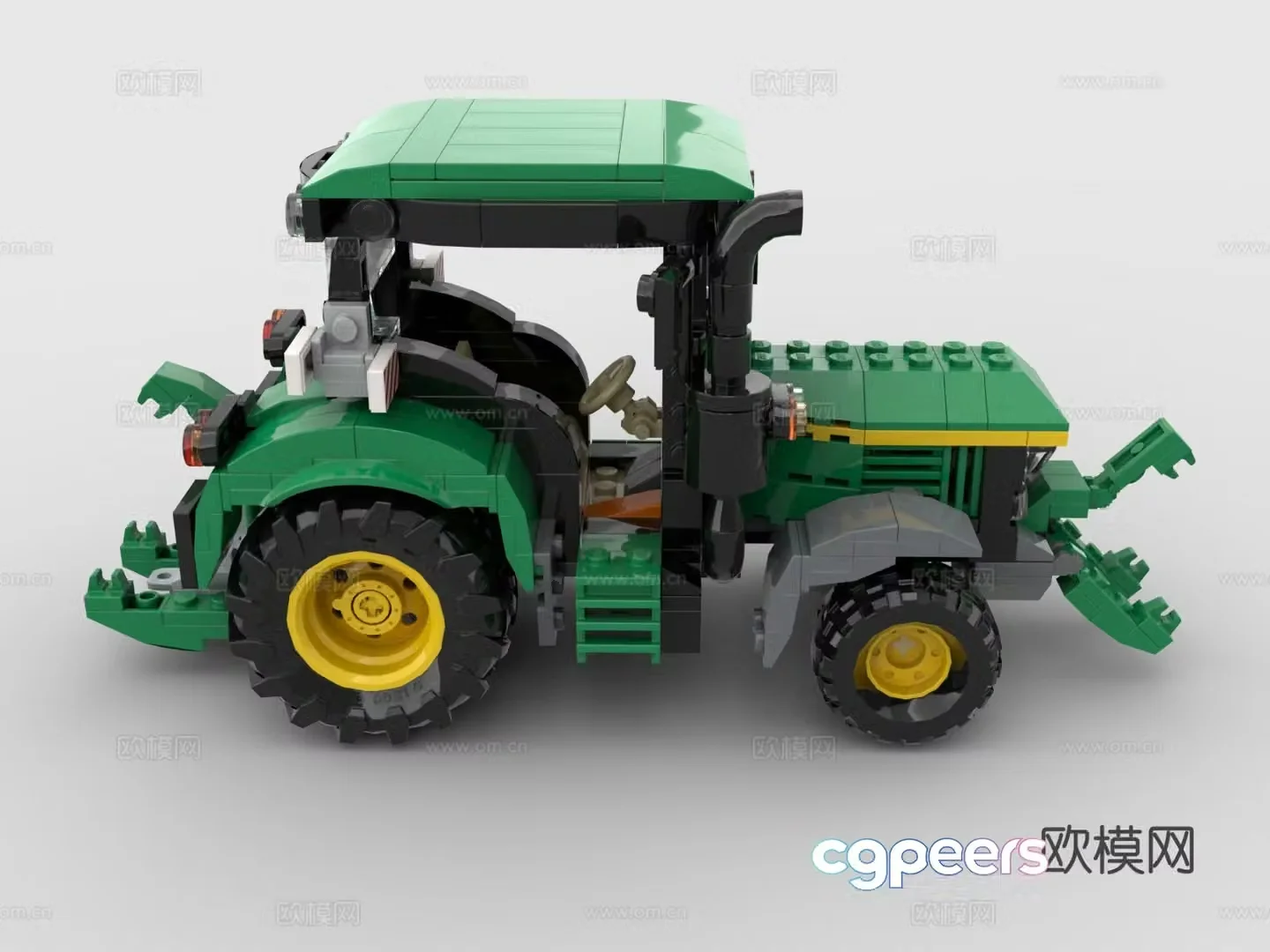 Lego LEGO toys building blocks tractor agricultural tool vehicle engineering vehicle 3d model