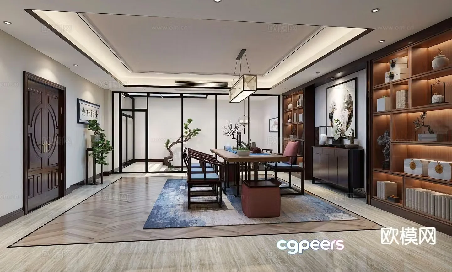 New Chinese tea room 3d model