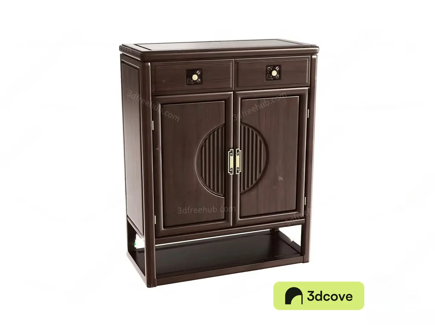 A Dark Brown Wooden Cabinet