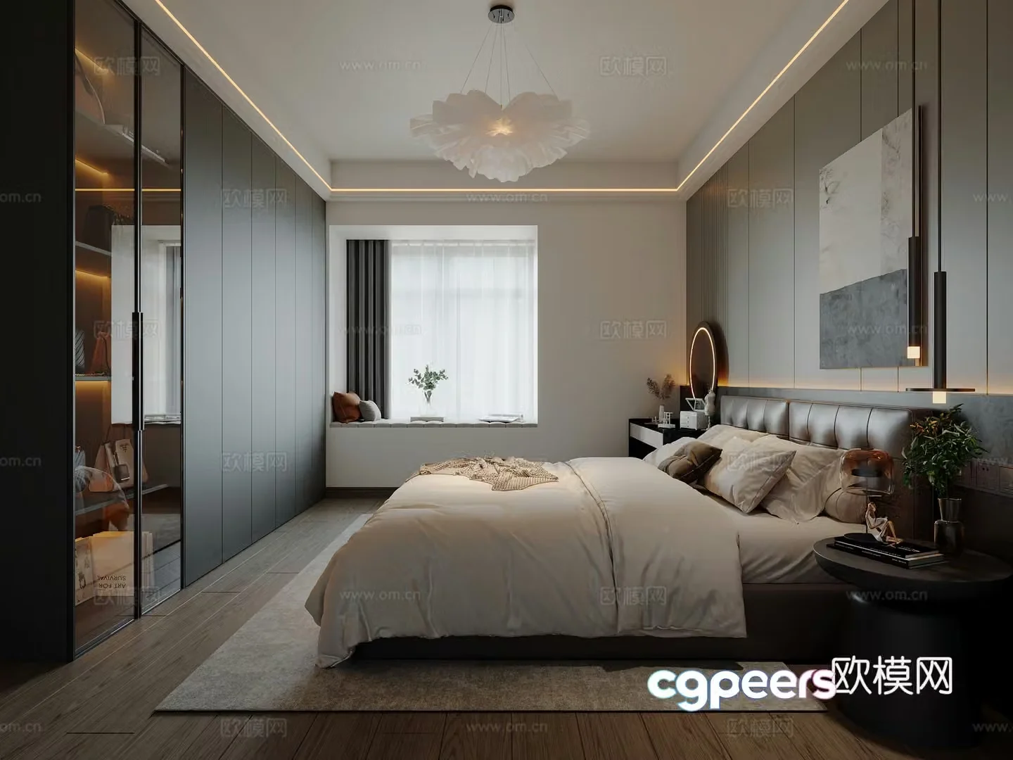 Italian style bedroom master bedroom 3d model