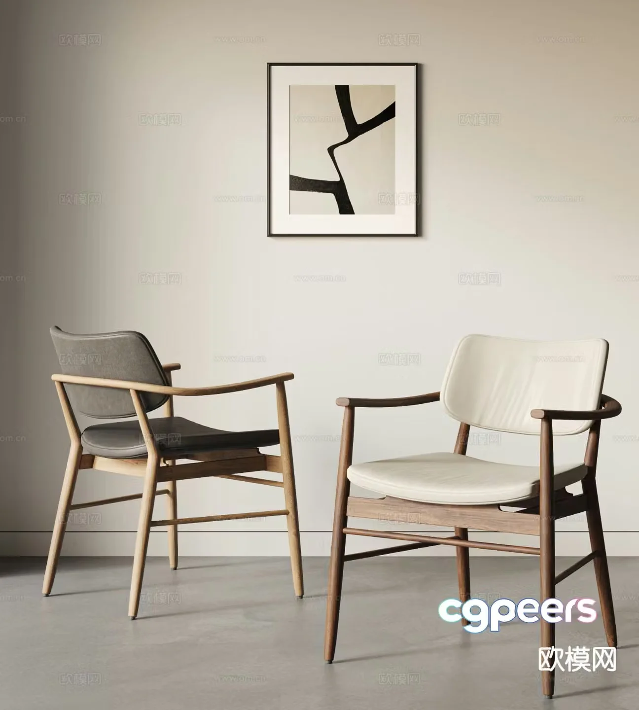 Medieval style armchair chair dining chair 3d model