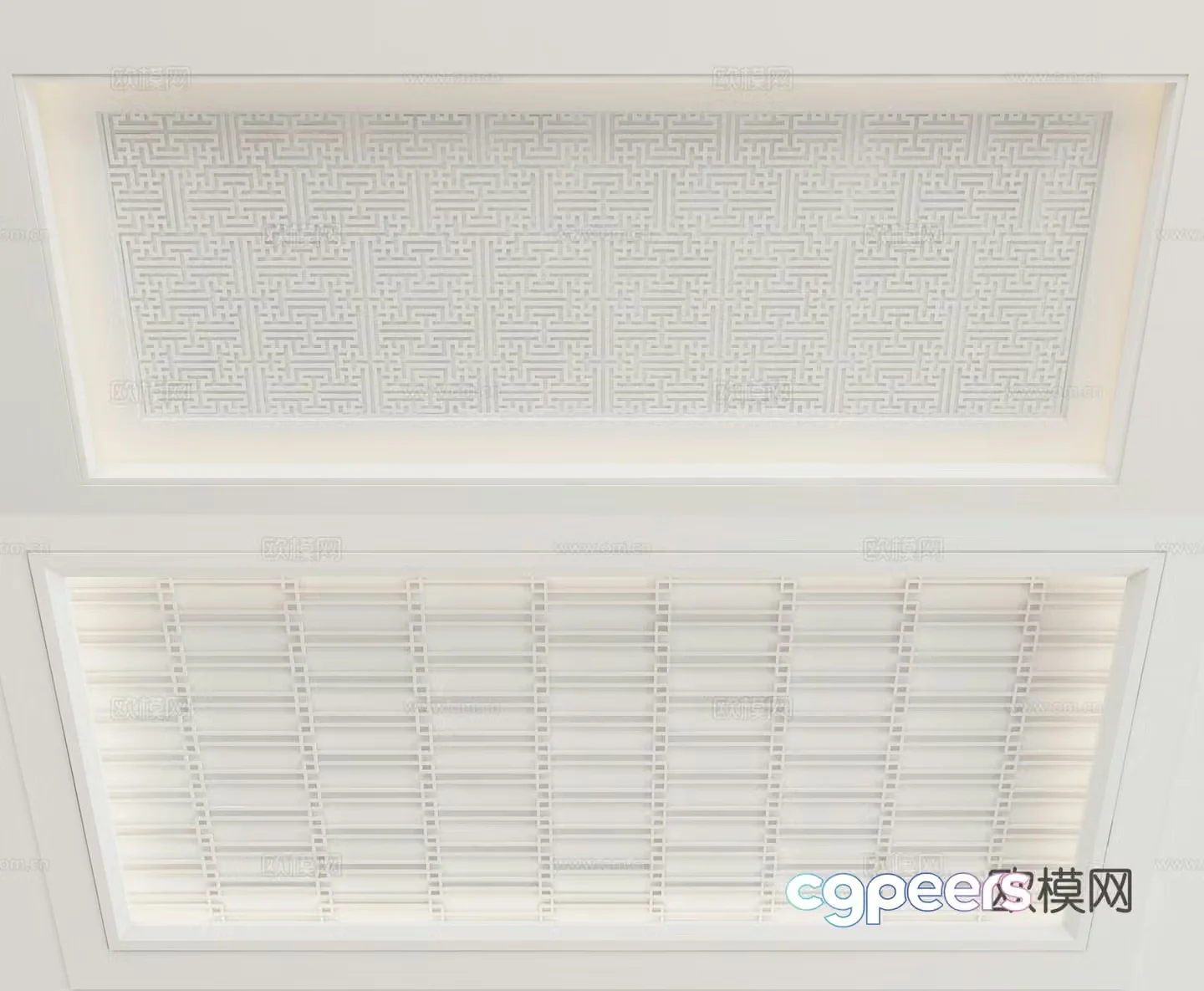 New Chinese style ceiling 3D model