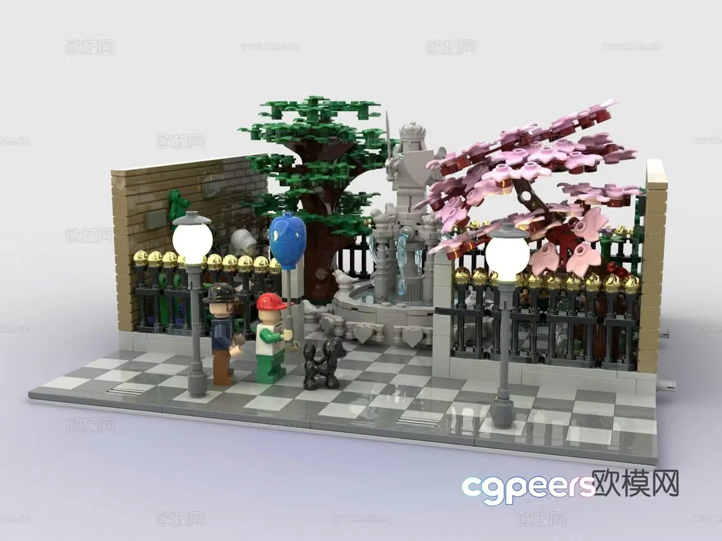 LEGO LEGO toys building block garden park 3d model