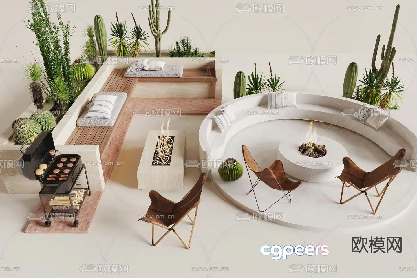 outdoor sofa outdoor seat 3d model