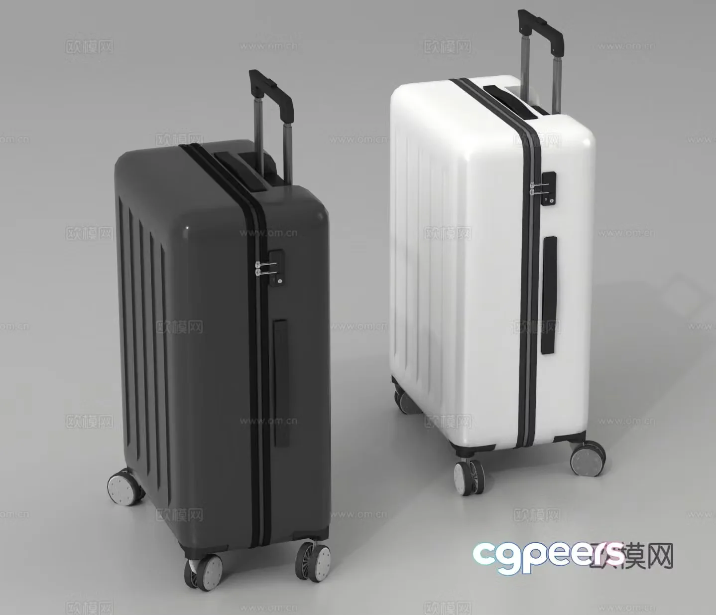 Travel Box Luggage Trolley Box 3D Model