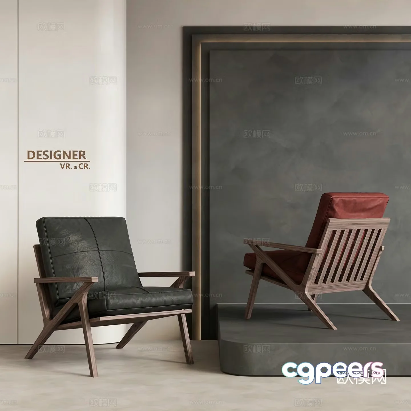 Modern single sofa chair leisure chair 3d model