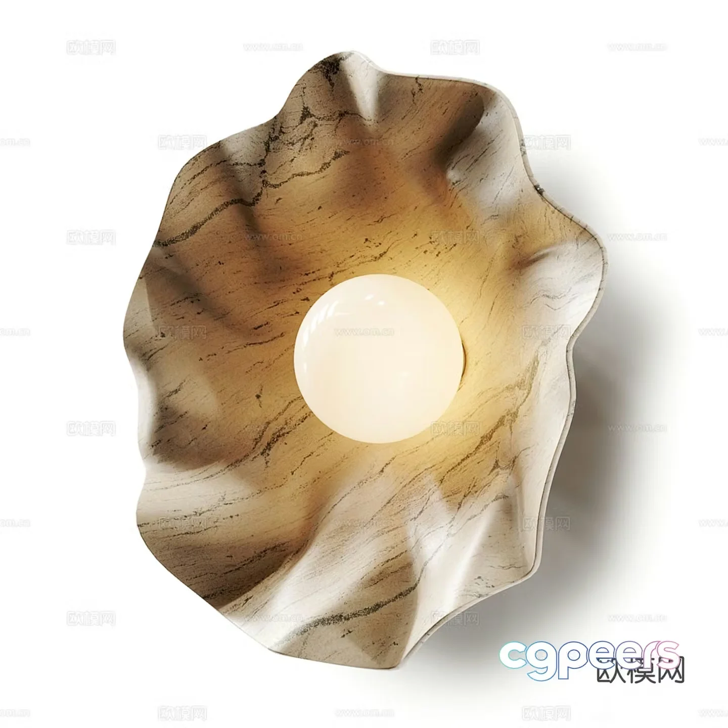 Cream style wall lamp 3d model