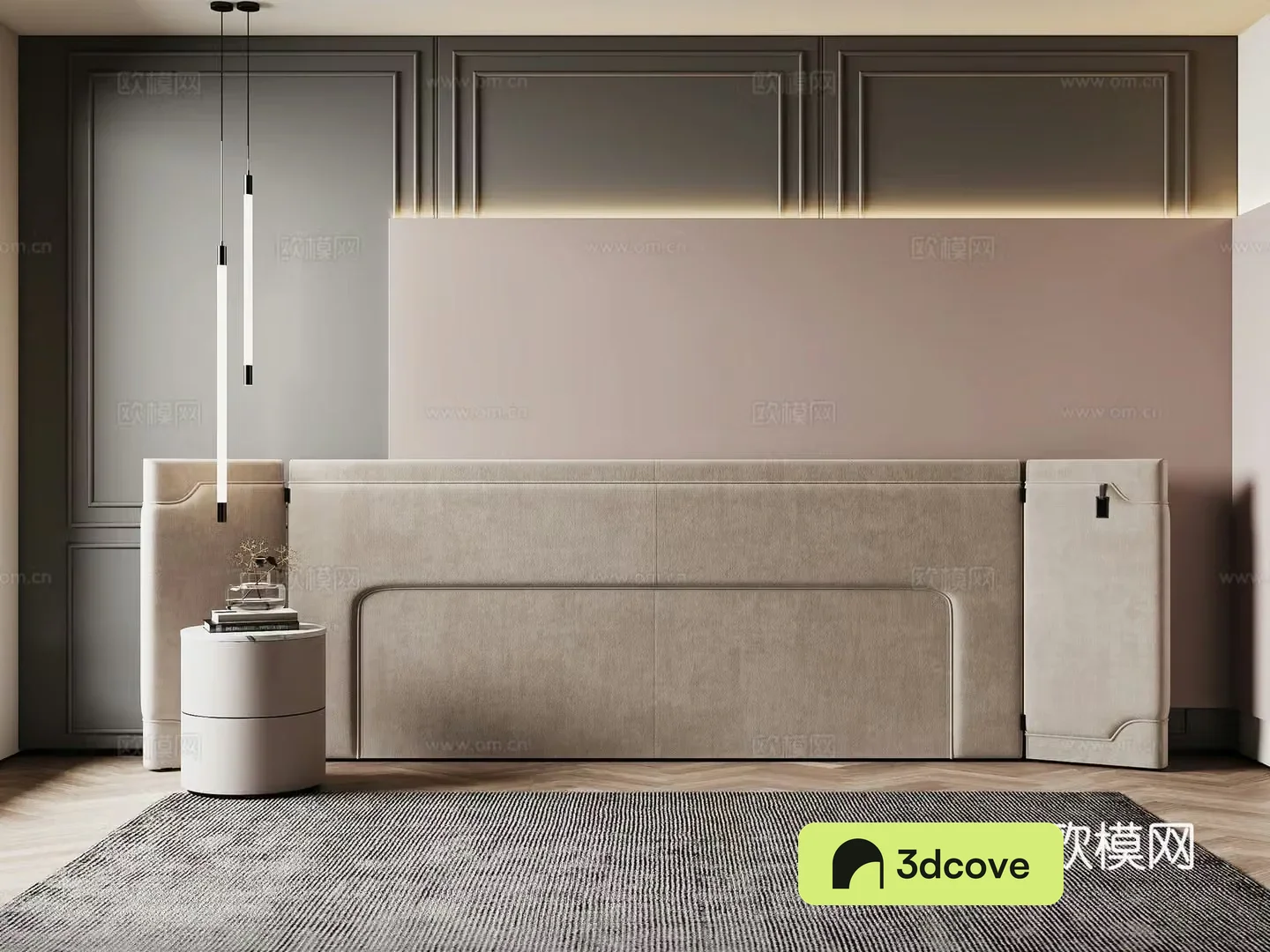Modern background wall bedside background