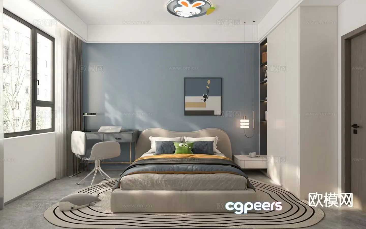 Modern children’s room boy’s room kid’s room 3d model