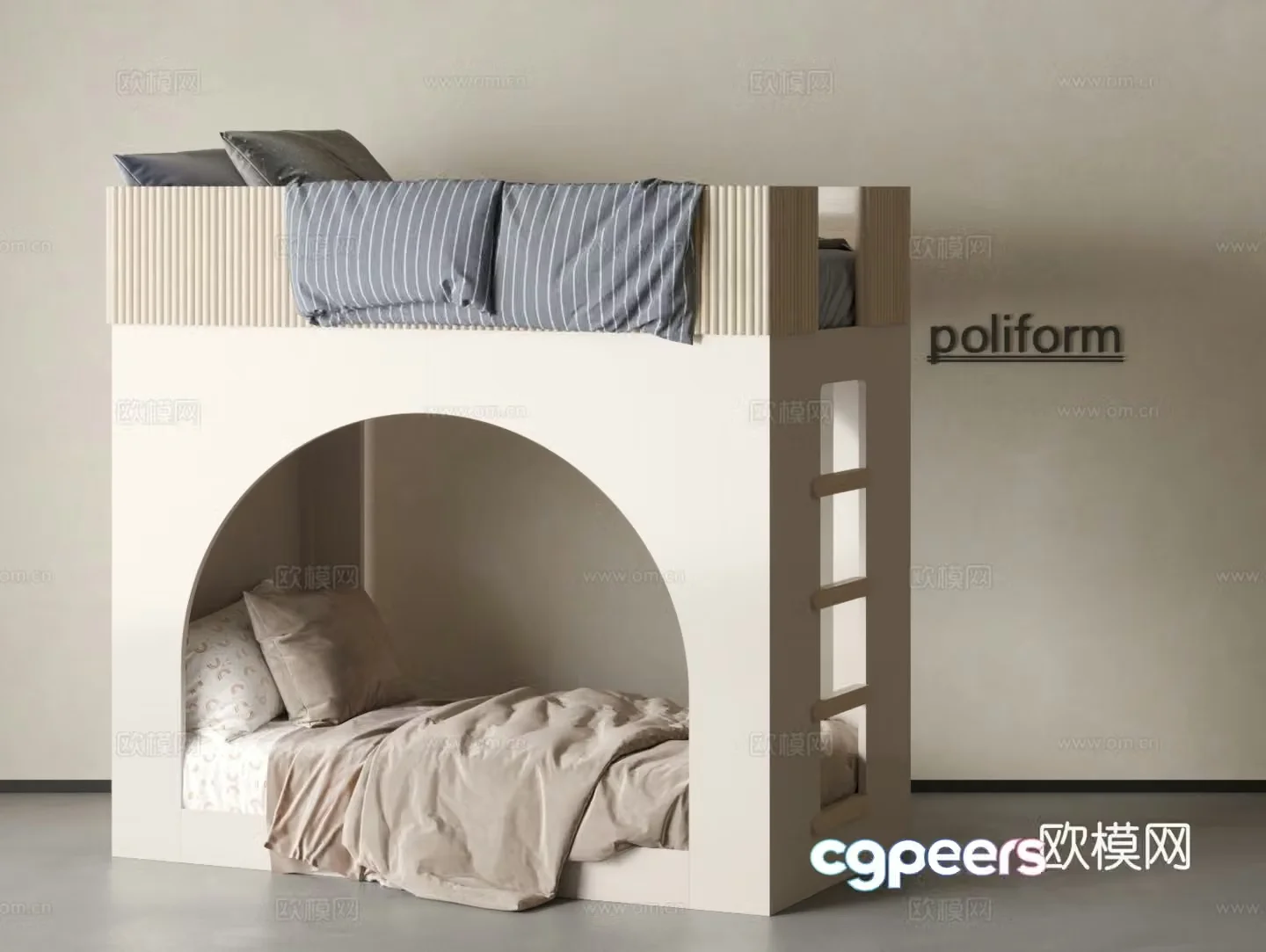 Modern children’s bed daughter bed up and down bed children’s bed stair bed double bed 3d model