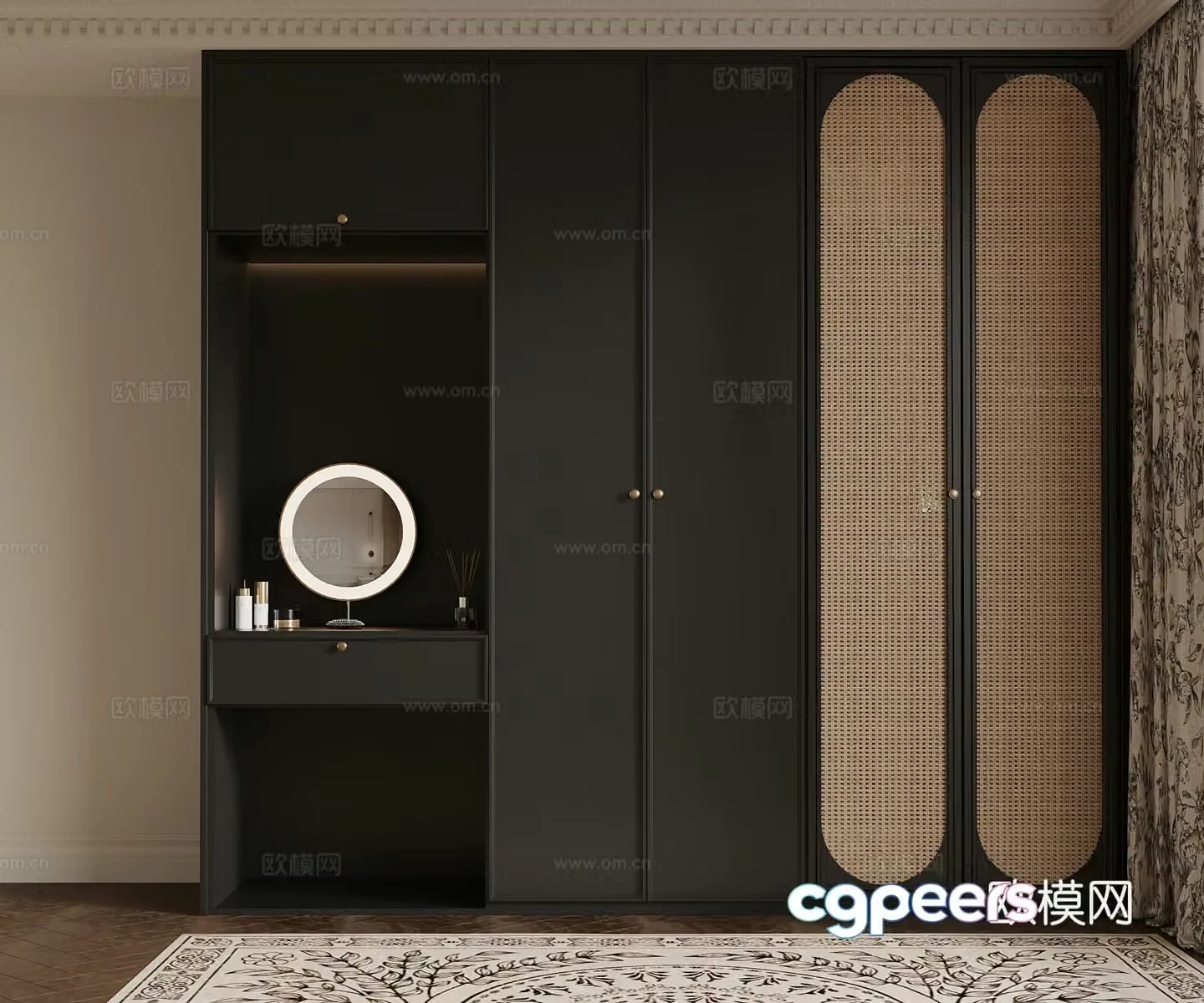 French wardrobe top wardrobe 3d model