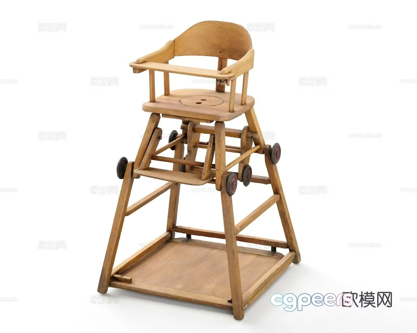 Modern children’s dining chair children’s multi-function chair baby chair 3D model