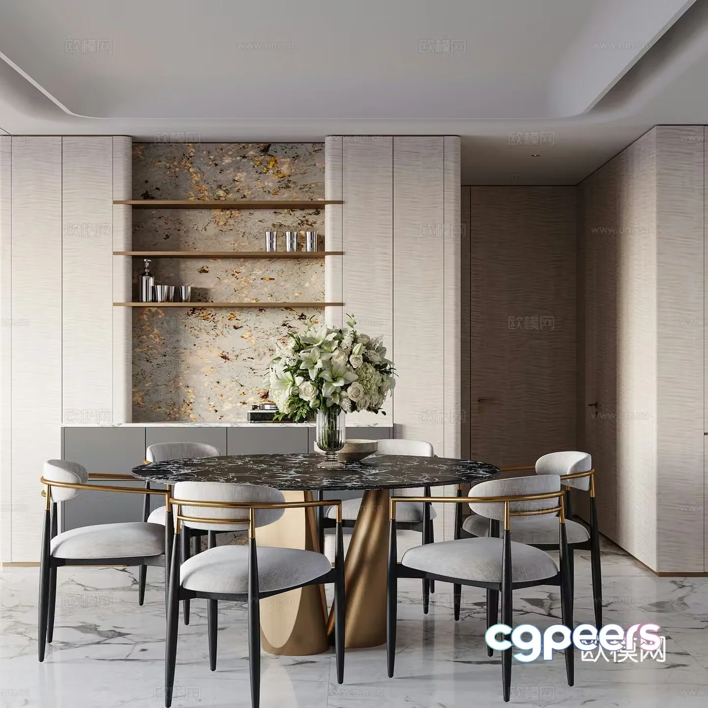 Modern restaurant 3d model