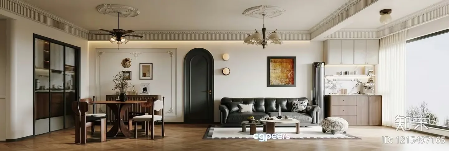 Modern Living Room 3D Model – 15350 – VRAY Render